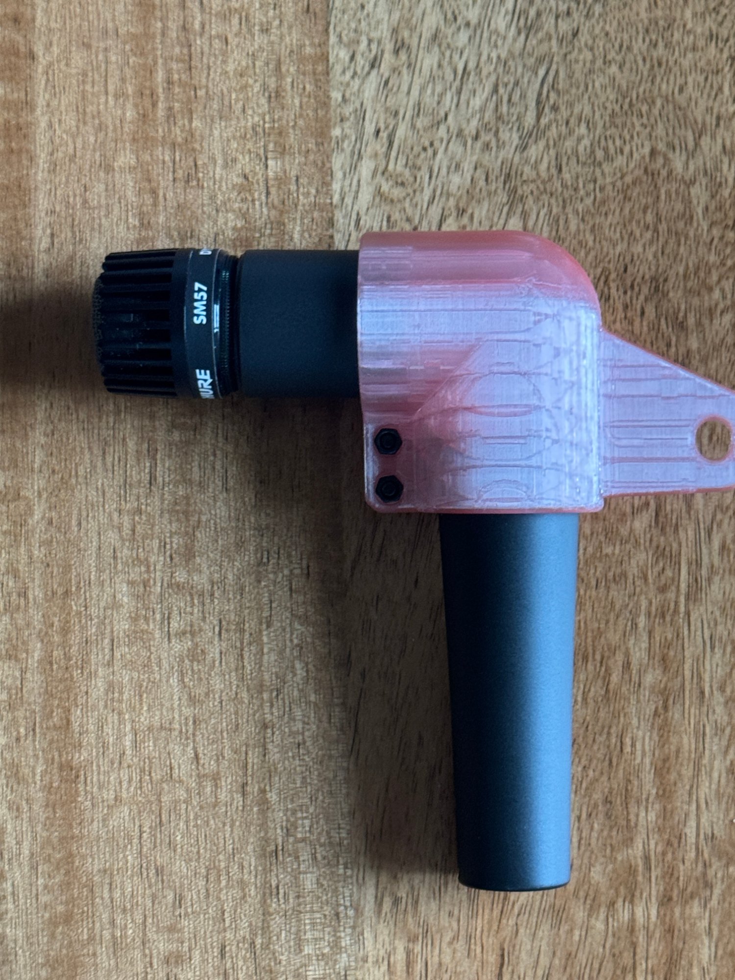 Shure SM57 Transformerless Mod - Pink w/ Granelli Right Angle, photo 2 of 2